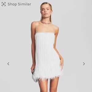 Retrofete Rubina Sequin Feather Dress